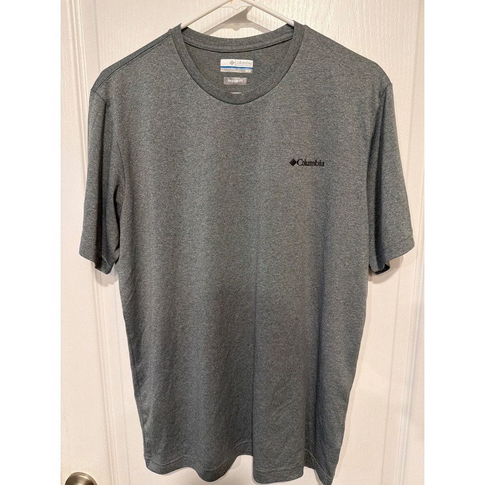 Columbia Mens Omni-Wick Heather Grey Regular Fit Short Sleeve Performance TShirt
